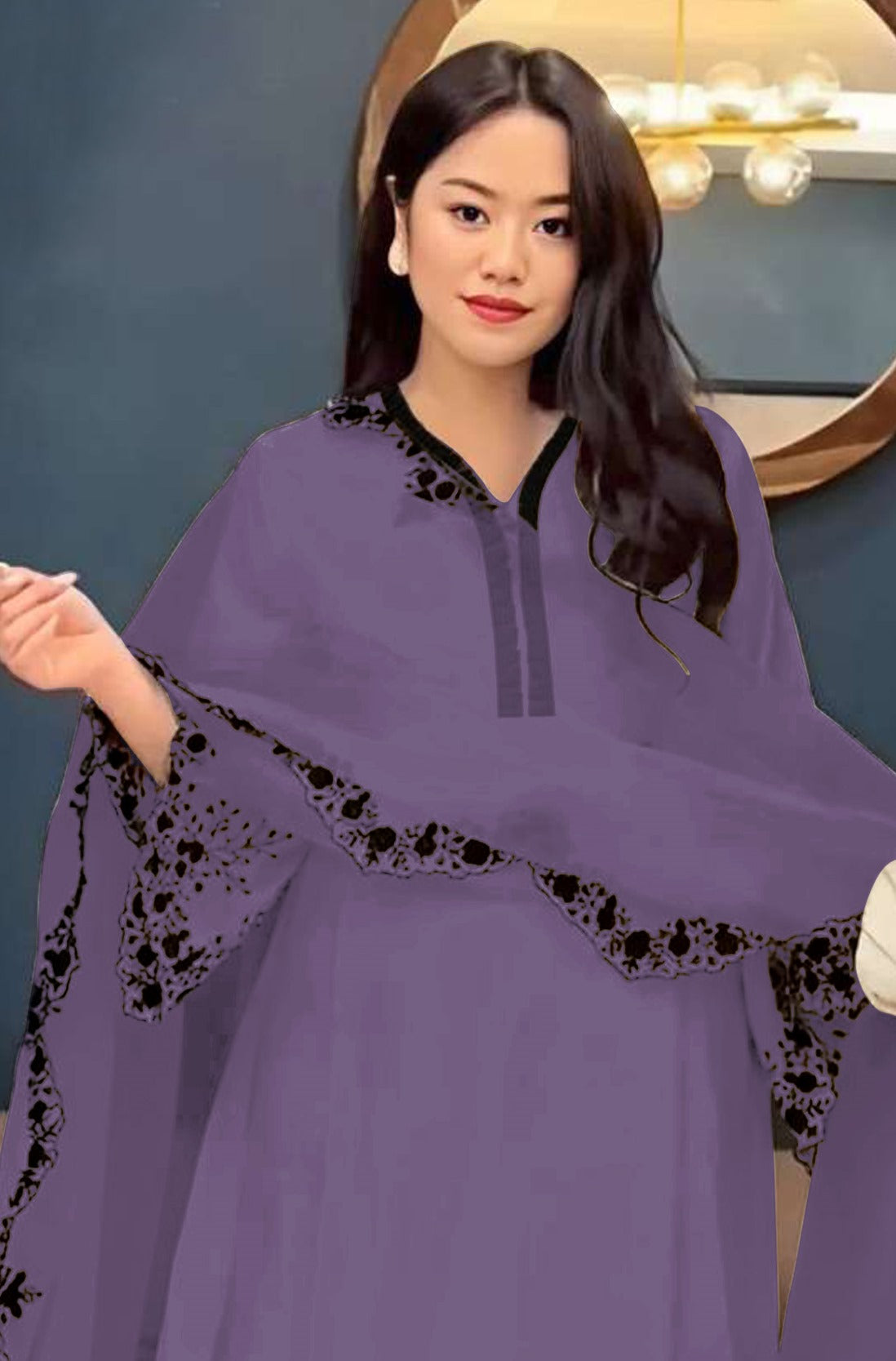 Purple Pakistani Salwar Suit With Heavy Embroidery Work