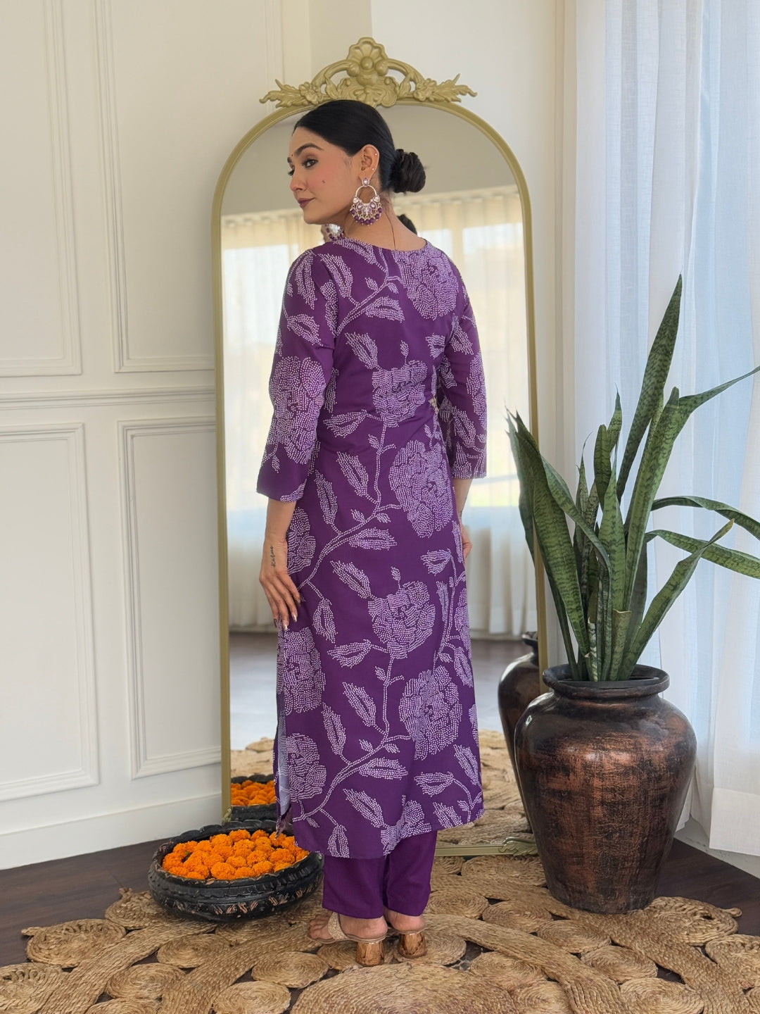 Purple Rayon Elegant Kurta Pant Set With Embroidery Work