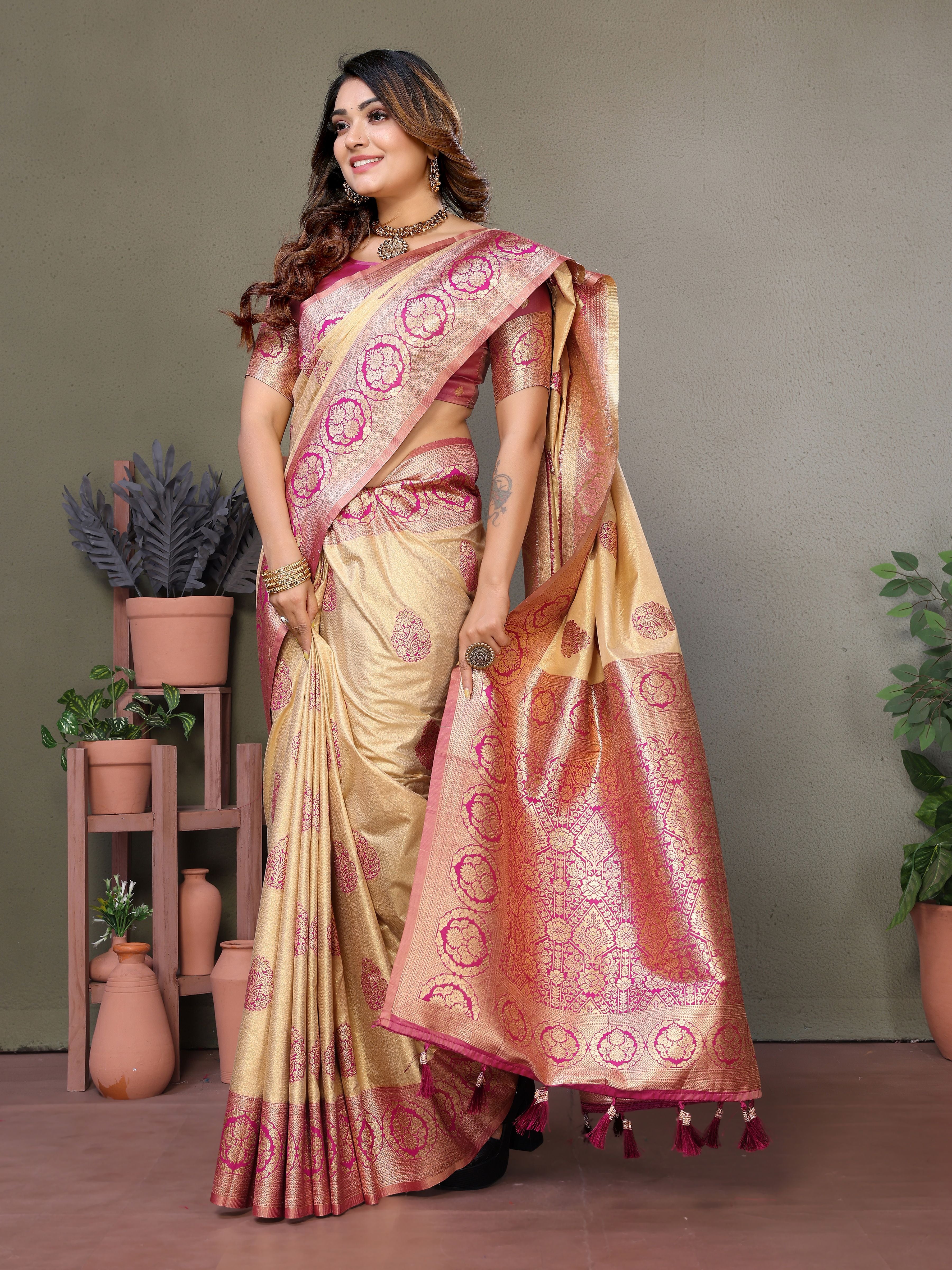Purple Woven Rich Pallu Designer Viscose Silk Ethnic Saree