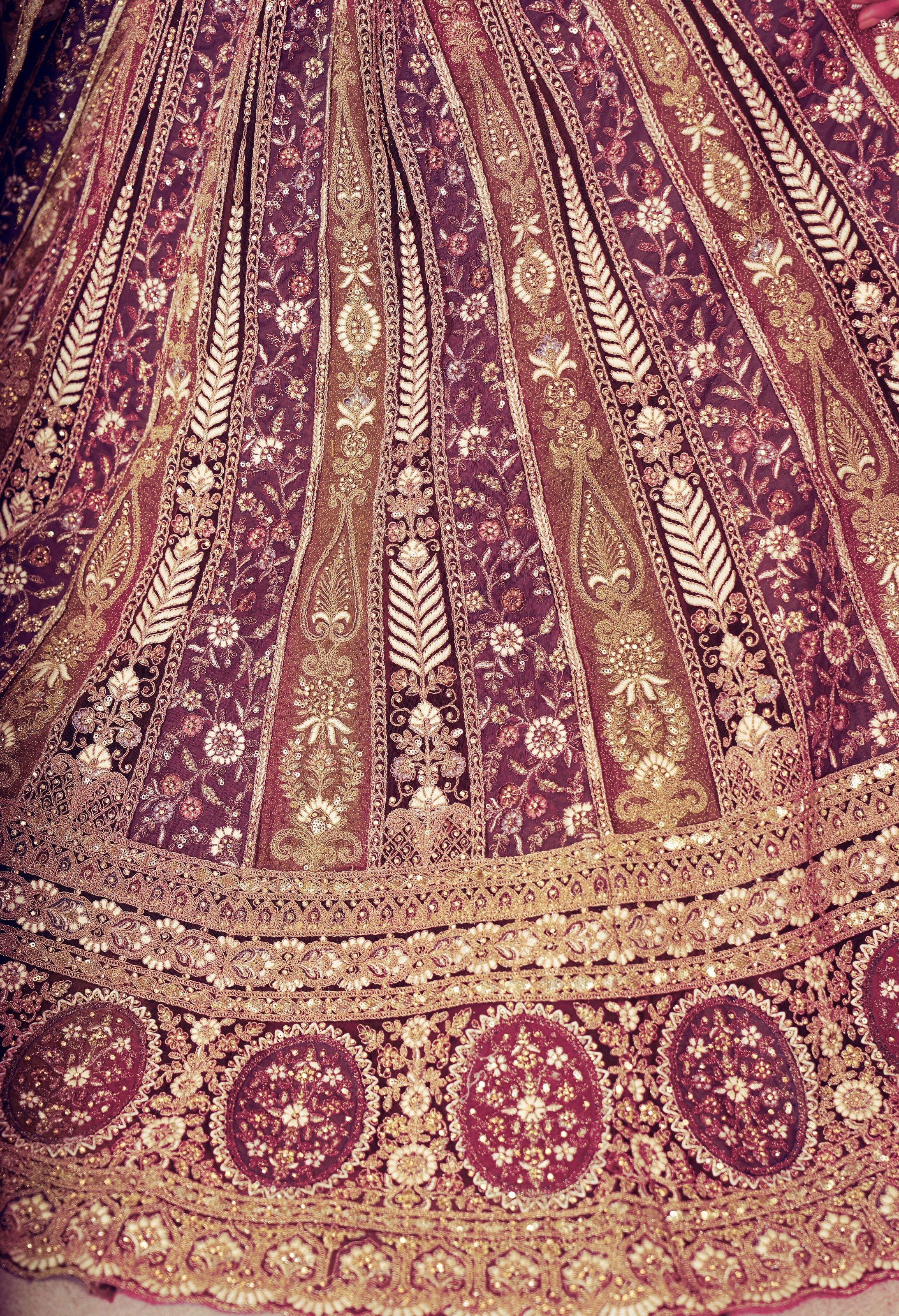 Radiant Purple Bridal lehenga