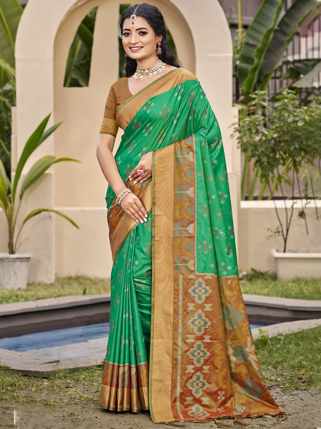 Rama Pochampalli Silk Woven Designer Ethnic Partywear Saree