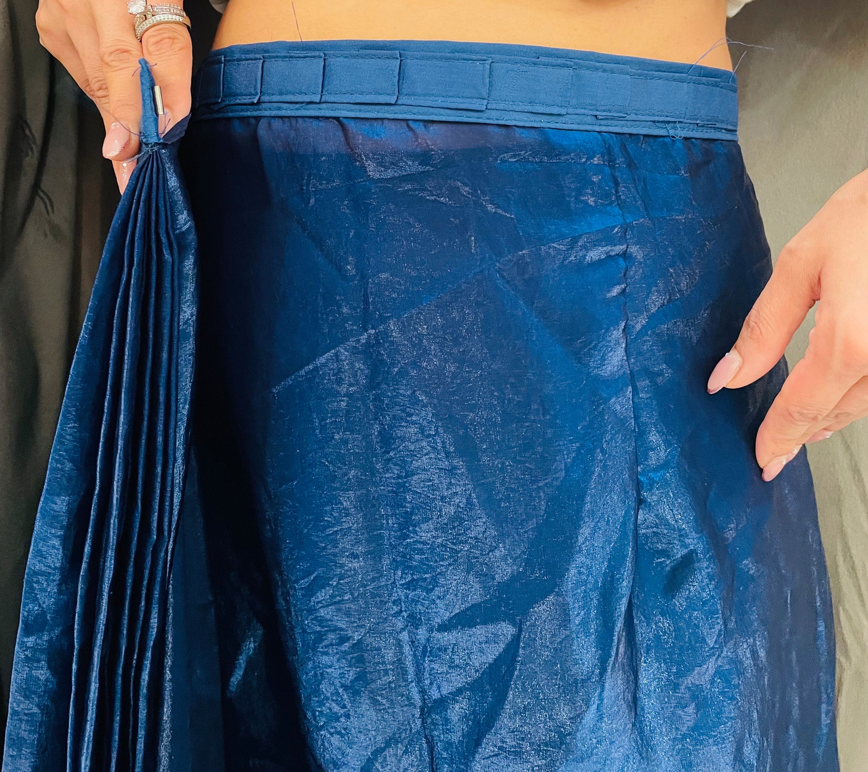 Rama Ready To Wear Fendy Satin Saree Designed With Lace Border