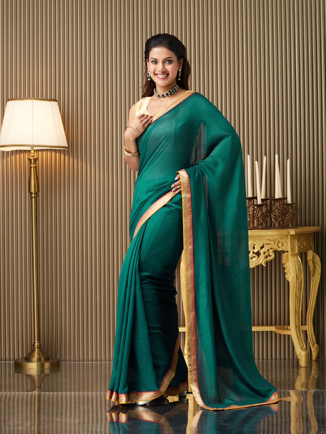 Rama Silk Fancy Designer Bollywood Party Saree