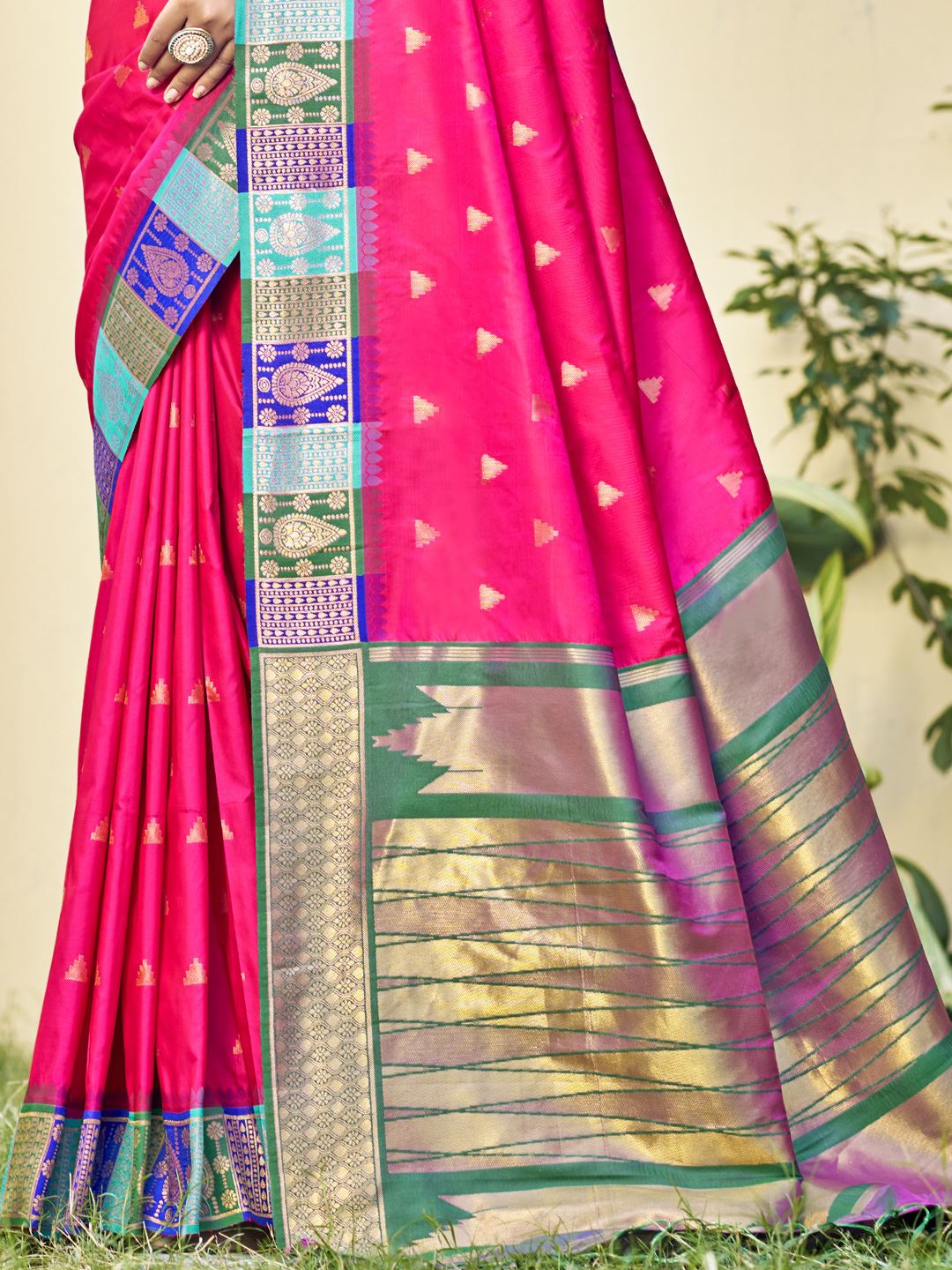 Rani Pink Elegance Soft Silk Saree