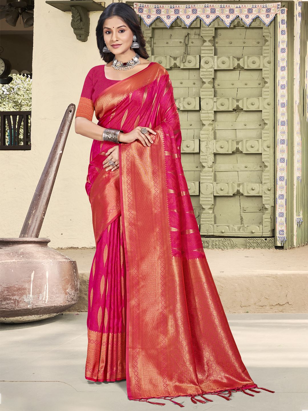 Red Color Festival Wear Silk Saree