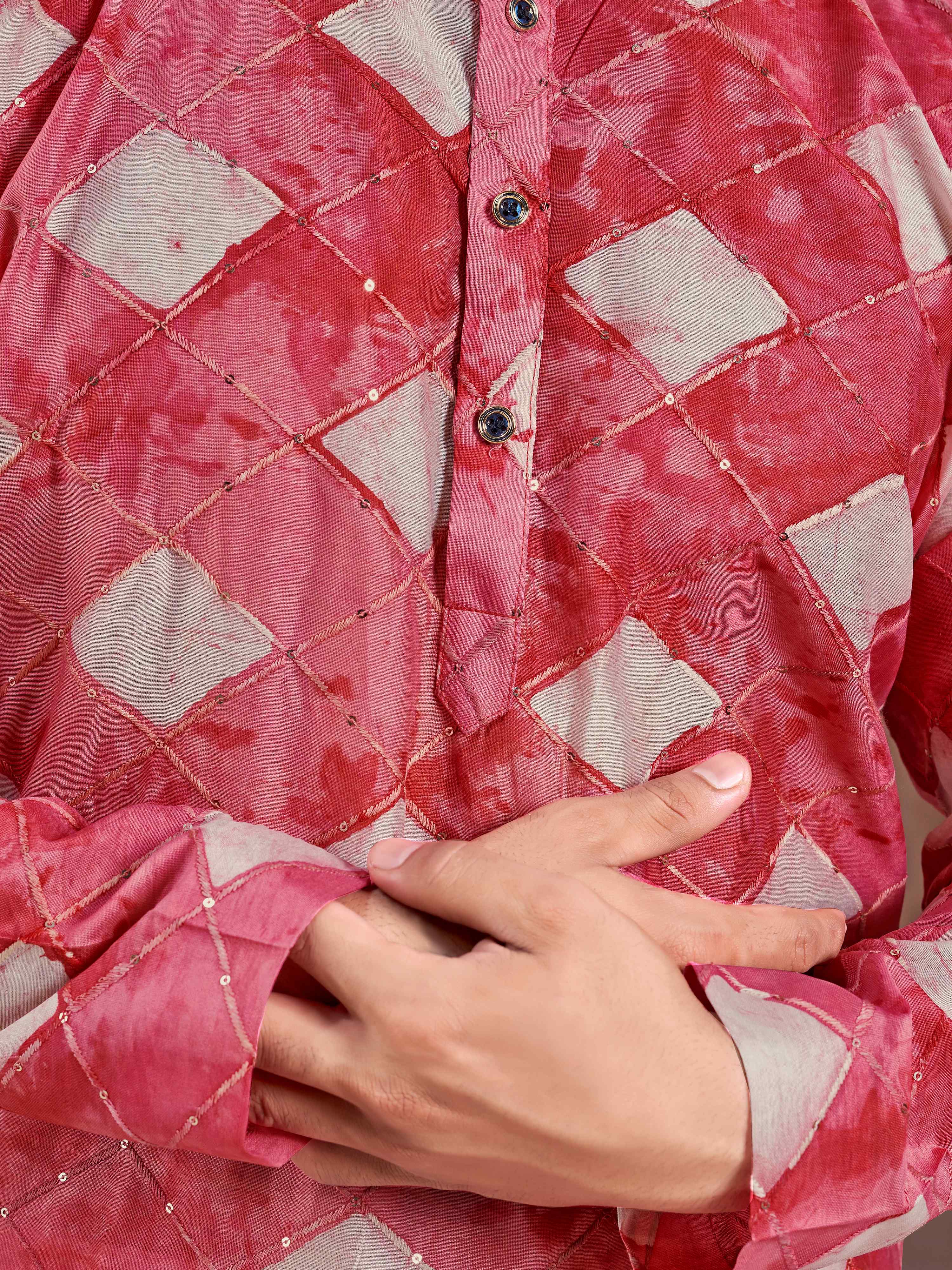 Red Color Stylish Kurta Payjama for Men – Bold Pick for Ceremonial Style