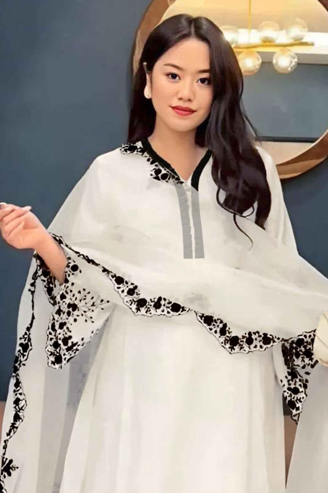 White Pakistani Salwar Suit With Heavy Embroidery Work