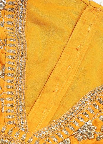 Yellow Embroidery Thai Silk Bridal Lehenga Choli