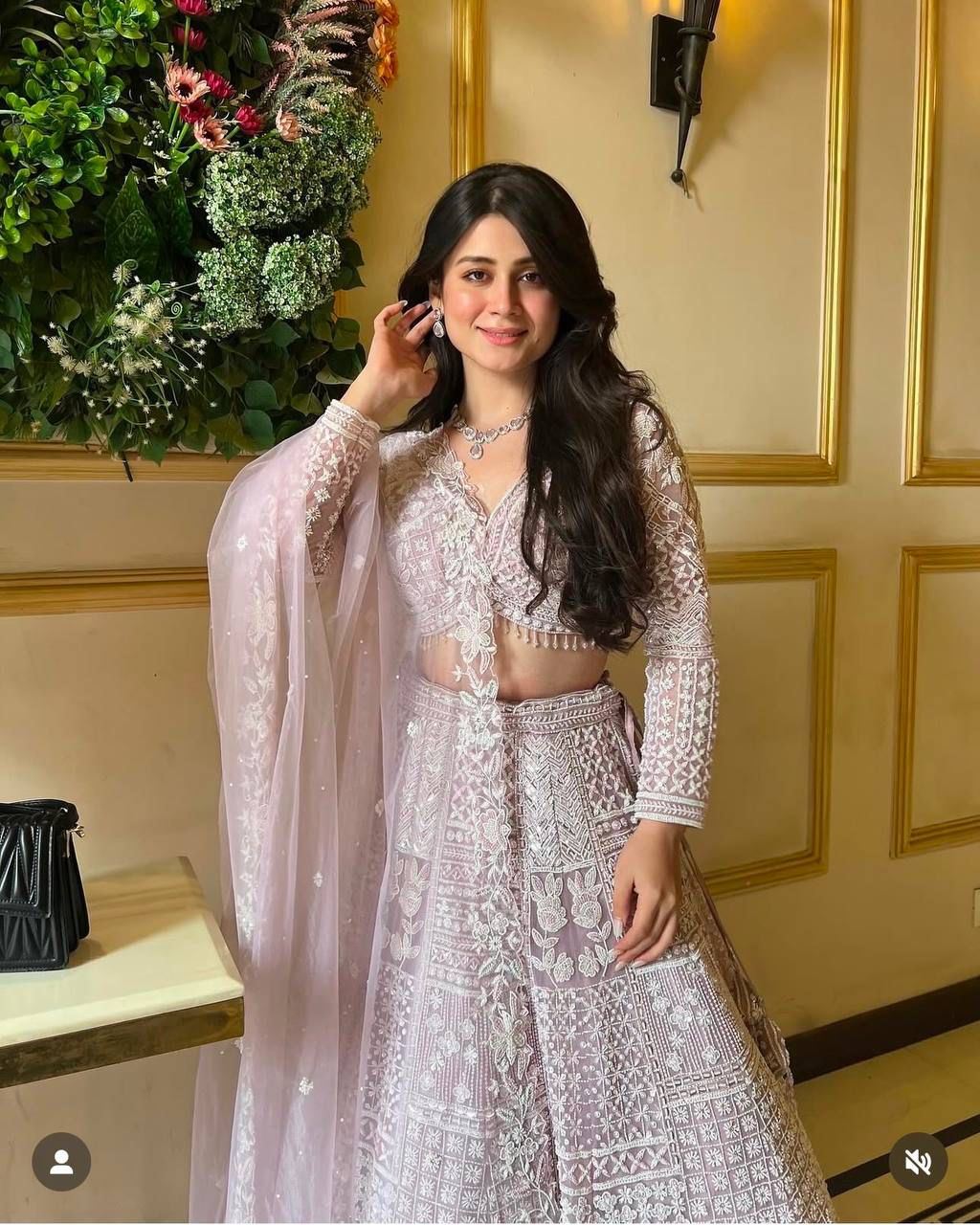 Lavender Lehenga Choli With Resham Embroidery Work  And Heavy Sequins Work