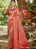 Red Dharmavaram Silk Saree With Timeless Grace and Elegant Charm