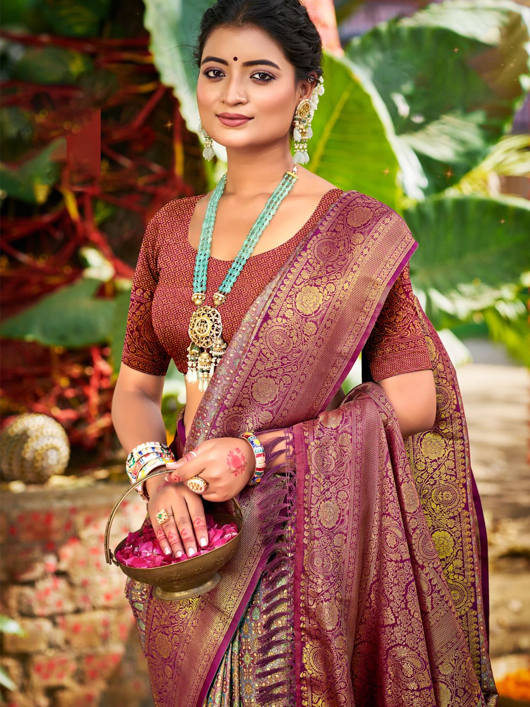 Grey Dharmavaram Silk Saree With Minimalist Elegance and Classy Drape