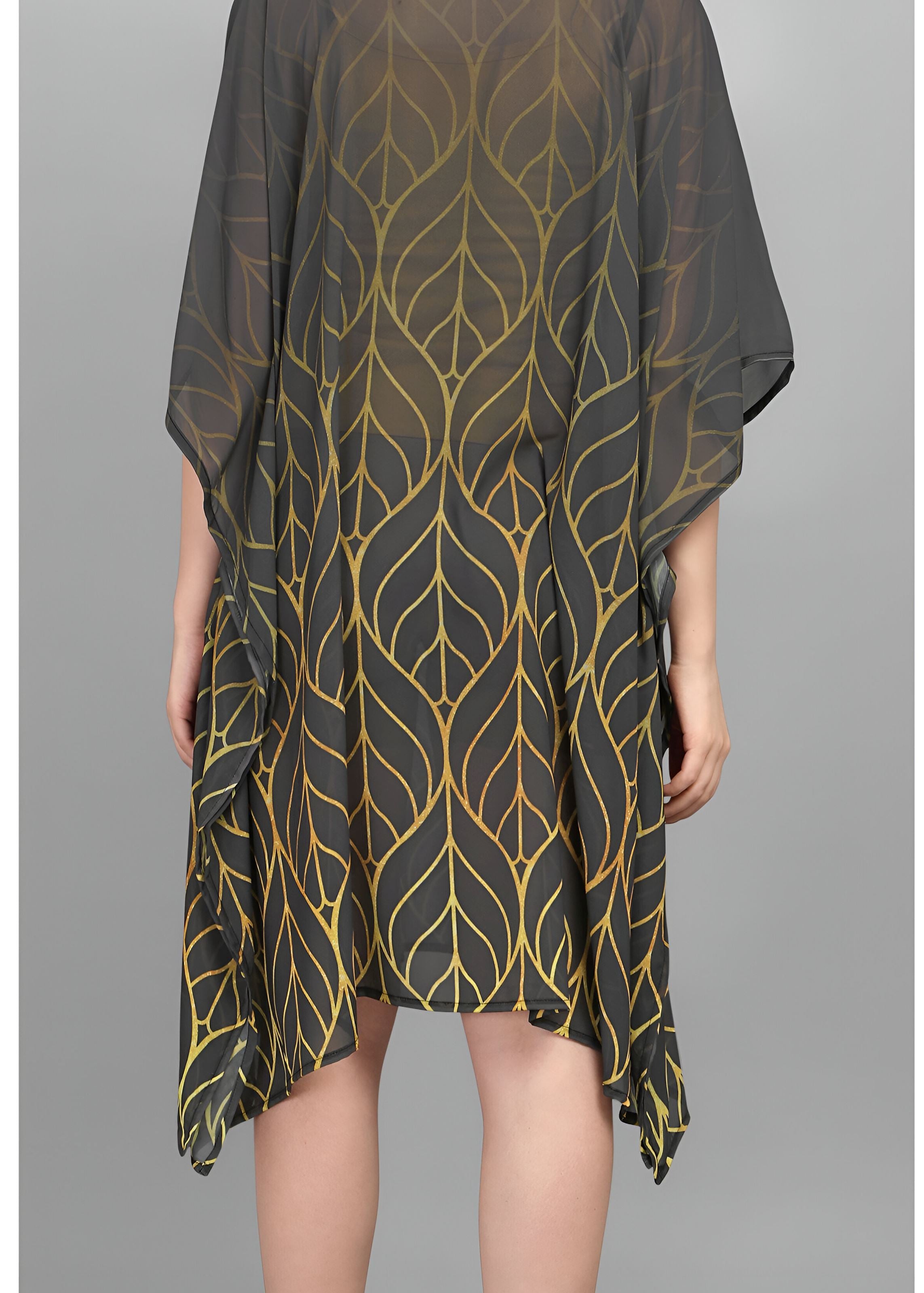 Multi Weightless Georgette Readymade Kaftan With Digital Printed