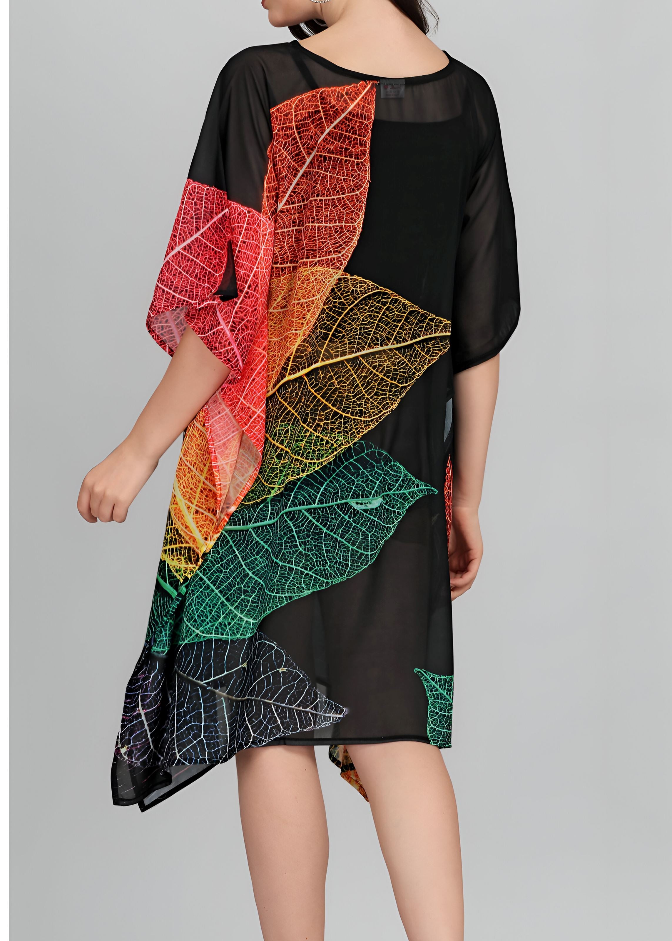 Multi Weightless Georgette Readymade Kaftan With Digital Printed