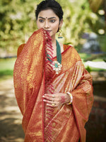 Multi Color Dharmavaram Silk Saree With Understated Luxury and Comfort