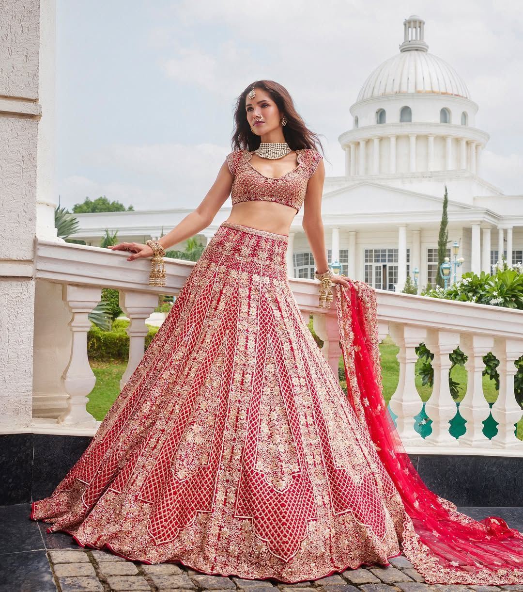 Pink Lehenga Choli With Figure Embroidery  Jari Work And Heavy Sequins Work