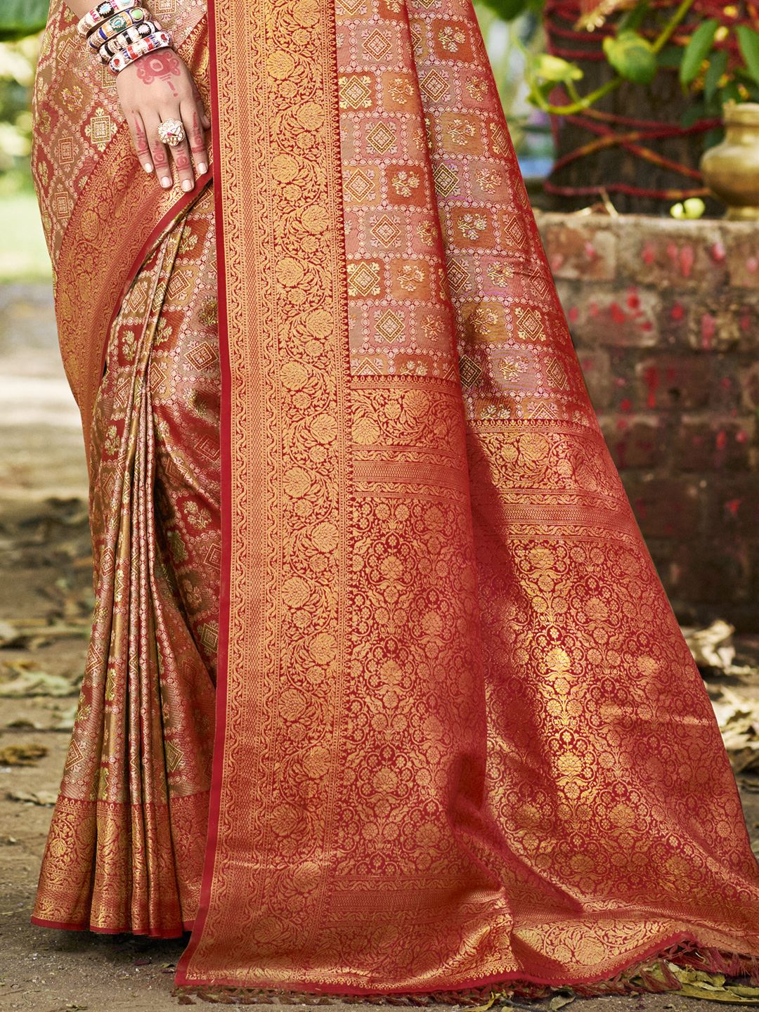 Mustard Dharmavaram Silk Saree With Heritage Vibes and Modern Appeal