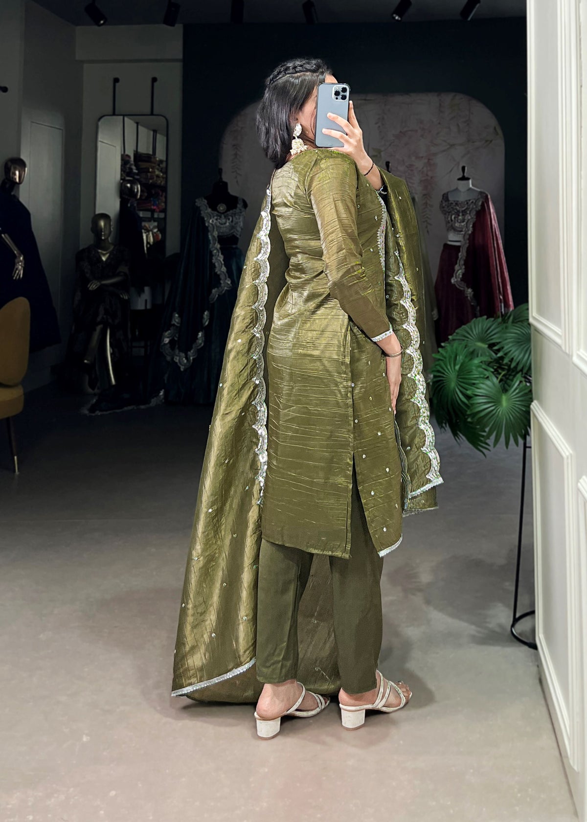 Golden Threads of Tradition Gold Crush with Designer Detailing Salwar Suit