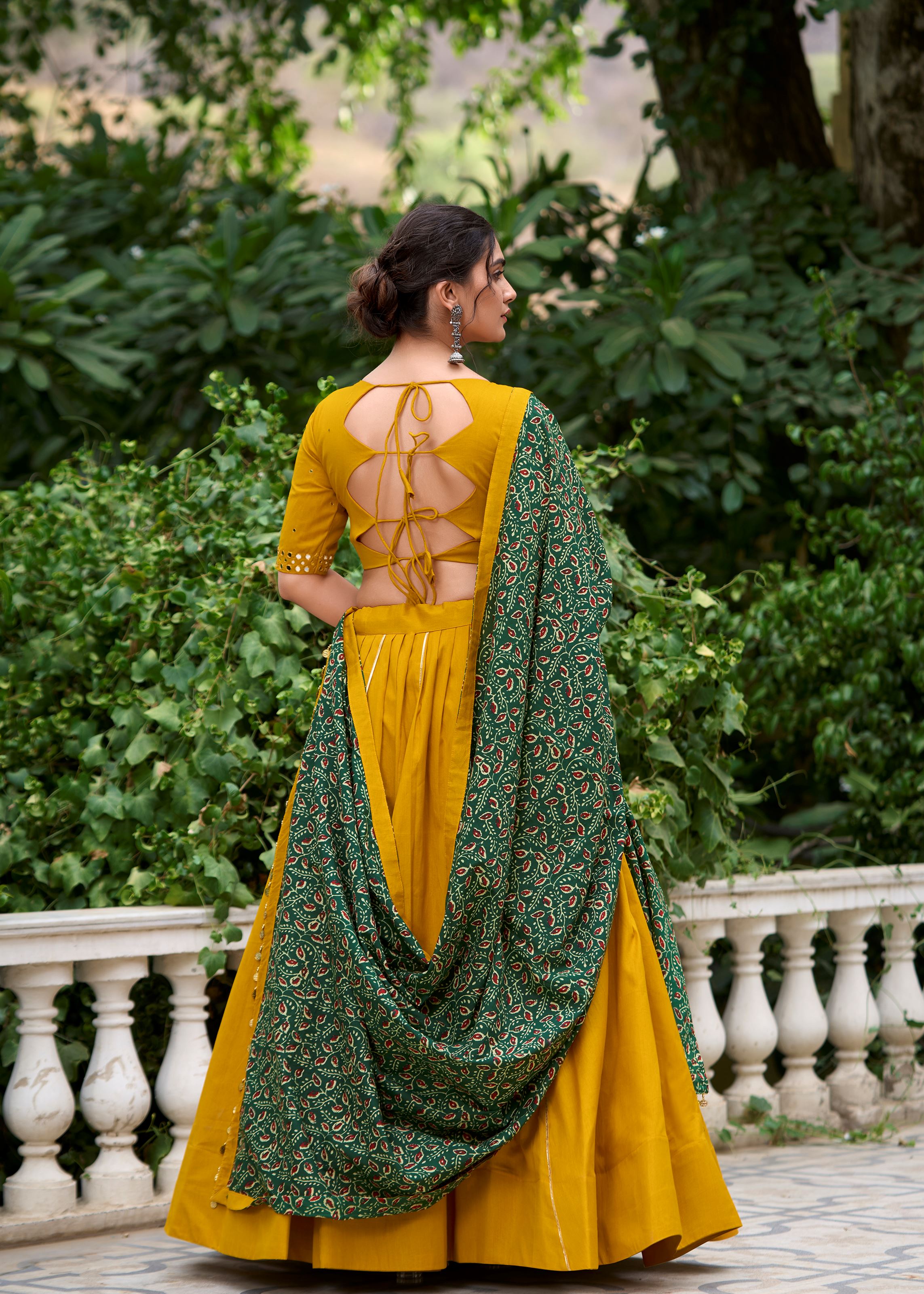 Mustard Ethereal Lehenga Choli with Subtle Gota Patti Work