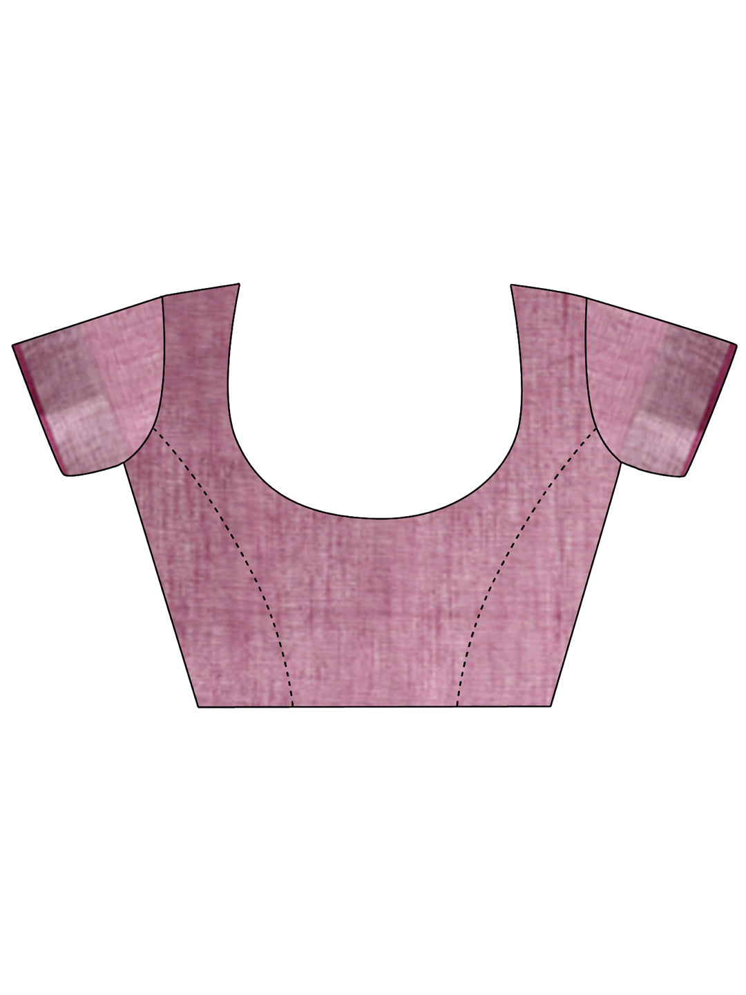 Magenta Linen Designer Printed Saree