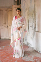 Beautiful Floral Weaving Designer Off White Muga Cotton Rich Looks Saree