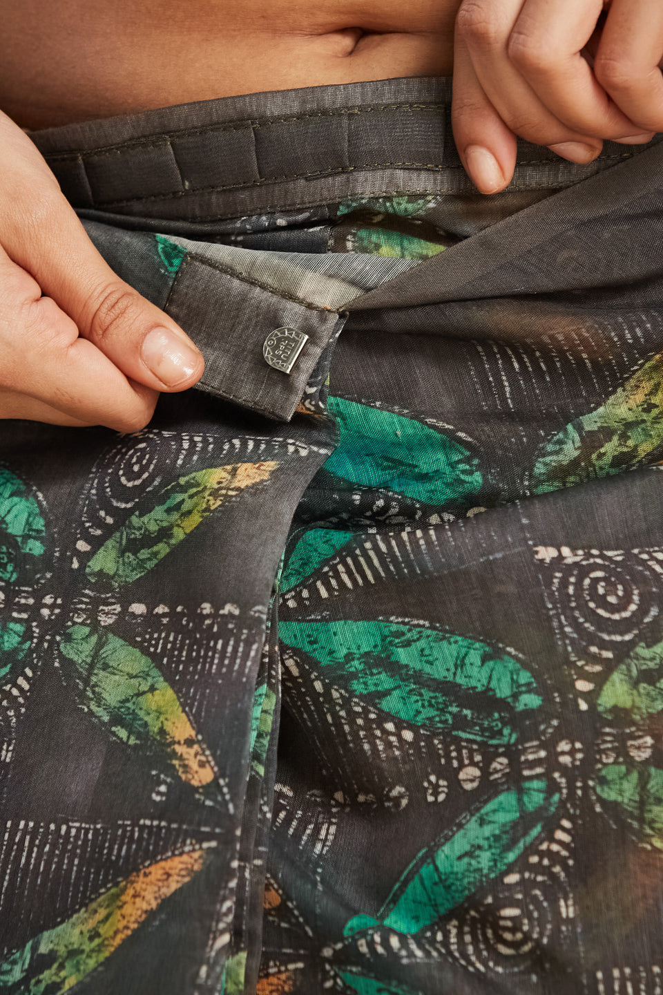 Black Chanderi Cotton Festive Wear Saree With Smart Digital Print