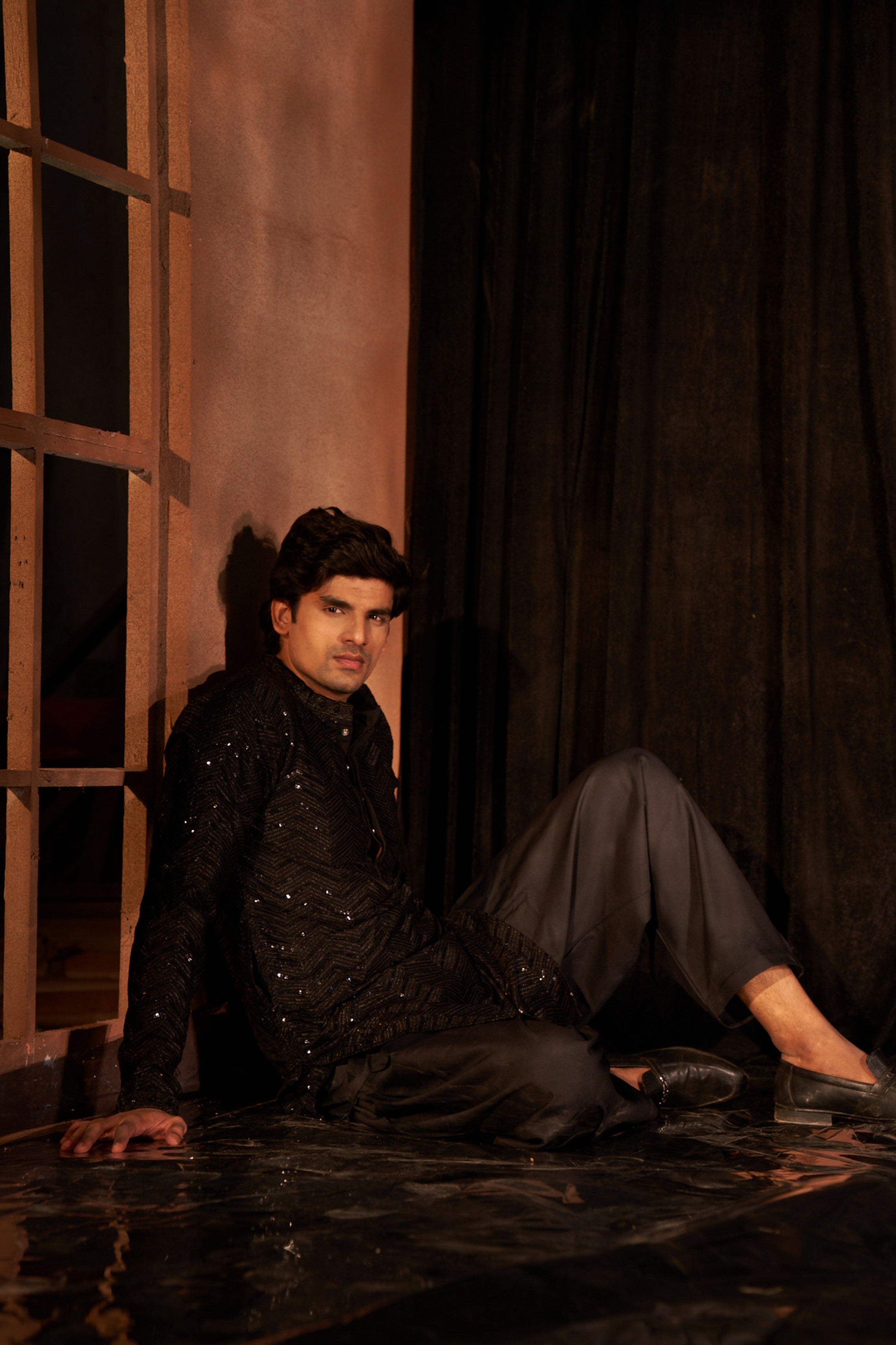 Black Cotton Embroidered Kurta Payjama – Comfortable and Elegant