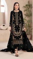 Black Heavy Designer Suit With Heavy Embroidery Work