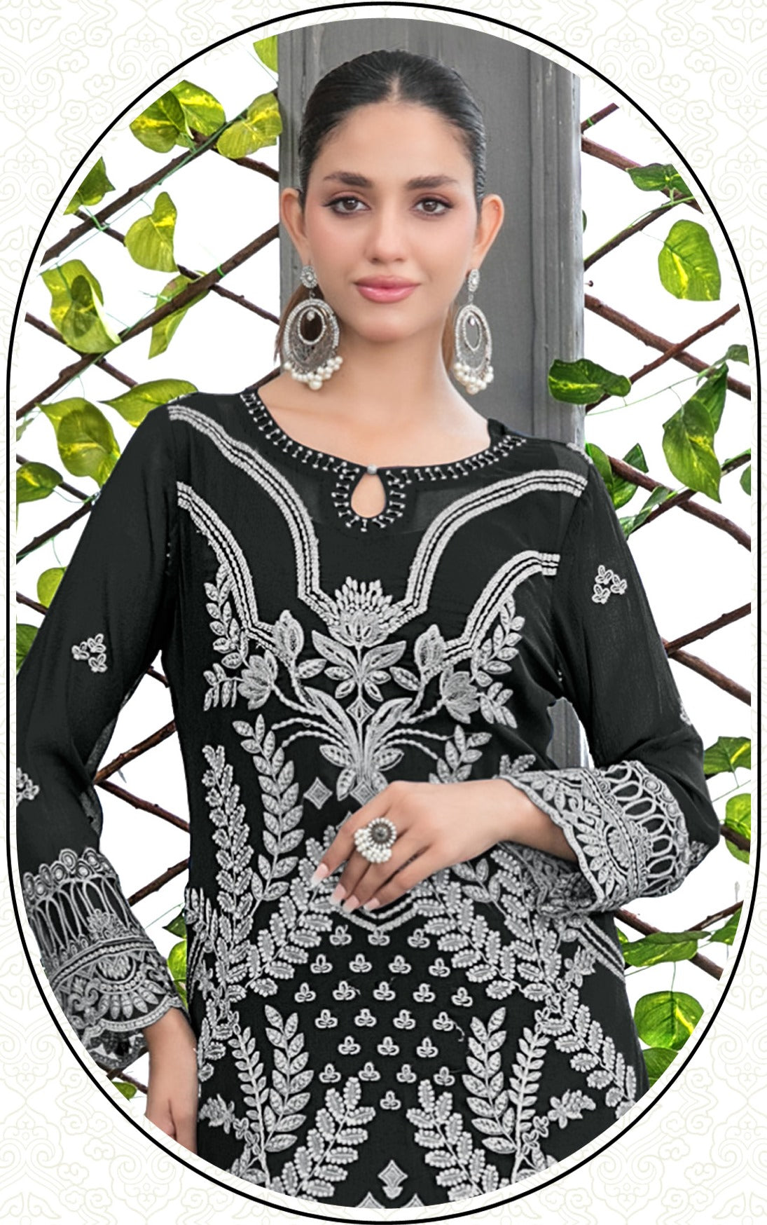 Black Heavy Designer Suit With Heavy Embroidery Work