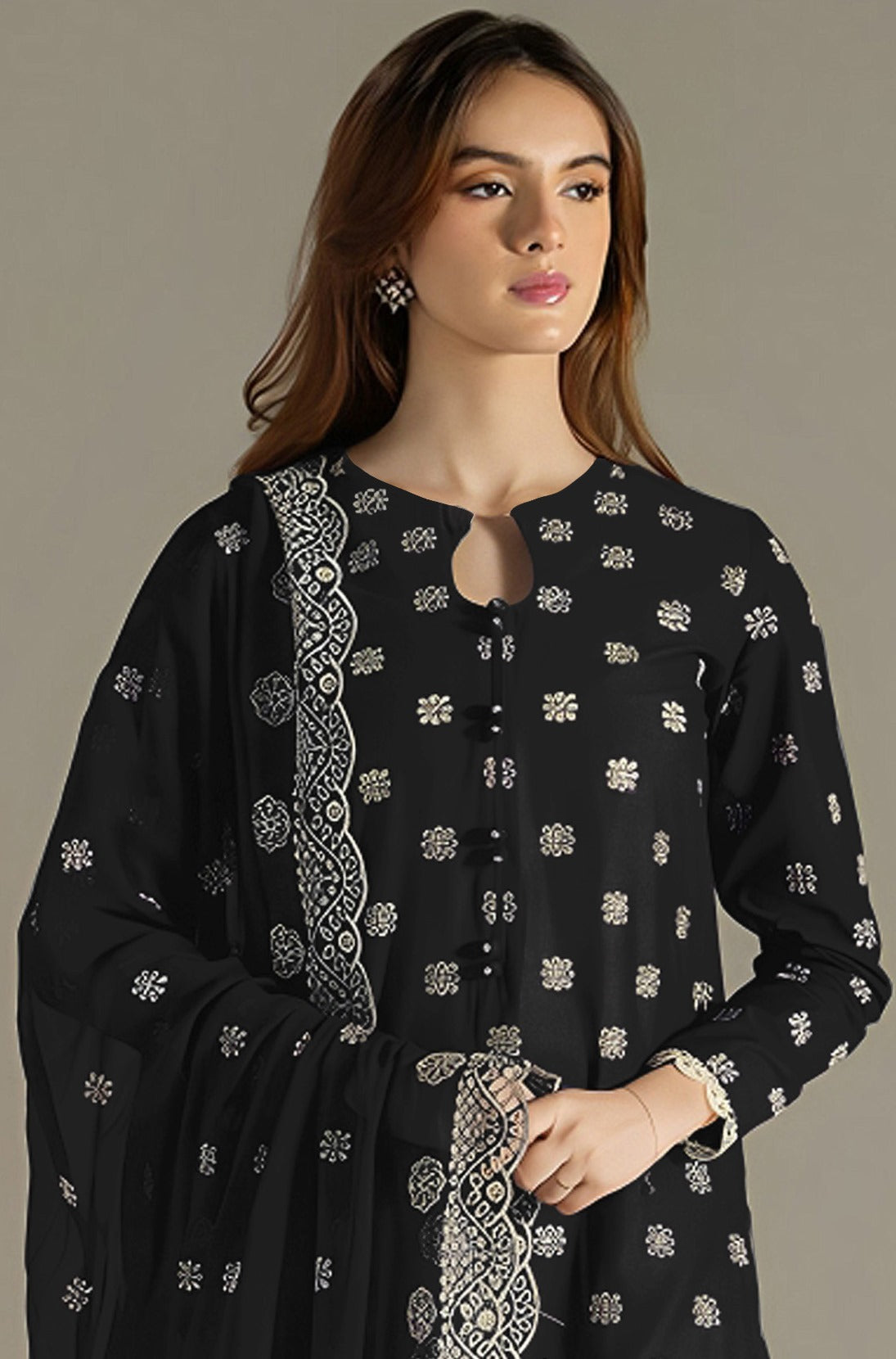 Black Pakistani Salwar Suit With Heavy Embroidery Work