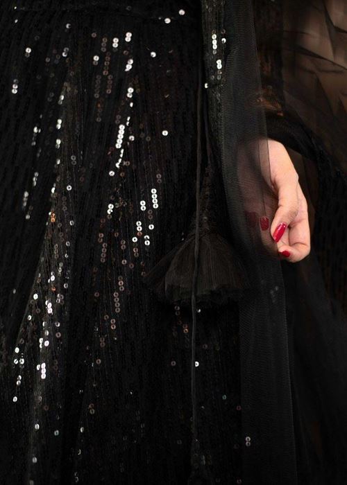 Black Sequins Heavy Net Party Wear Lehenga Choli With Dupatta