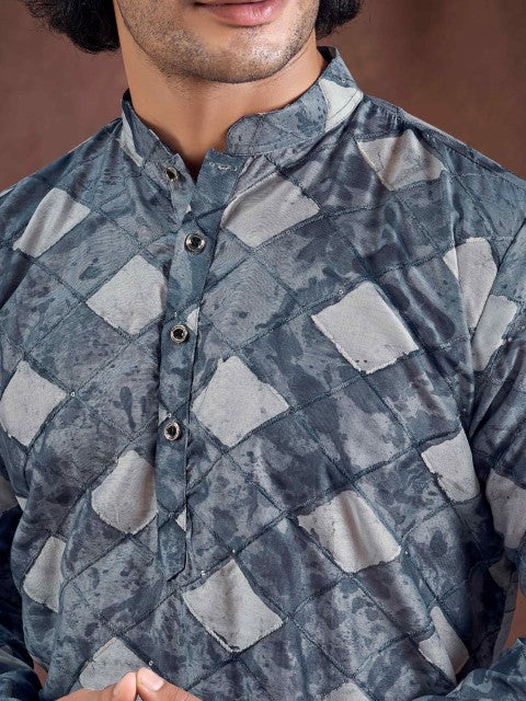 Blue Color Stylish Kurta Payjama for Men – Elegant and Youthful Look