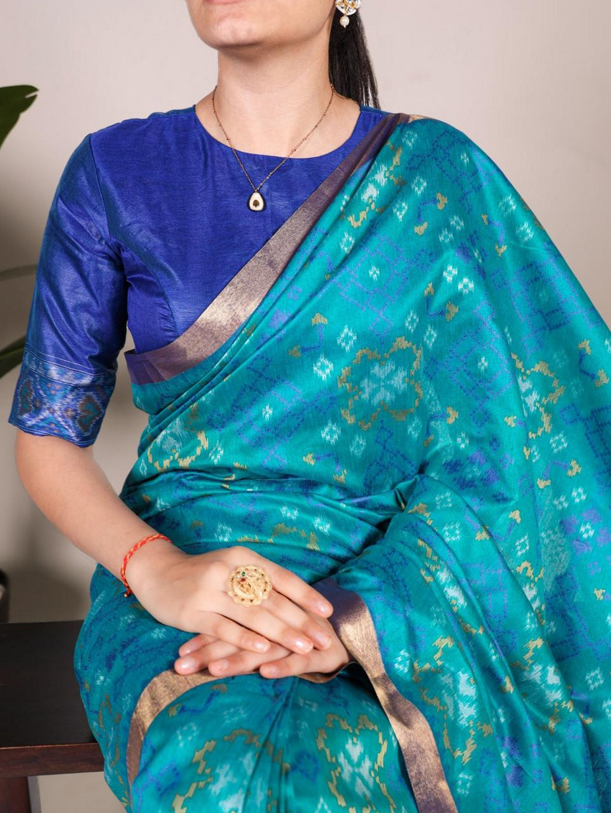 Blue Weaving Pattern And Zari Weaving Border With Fancy Tassels Ethnic Raw Silk Saree