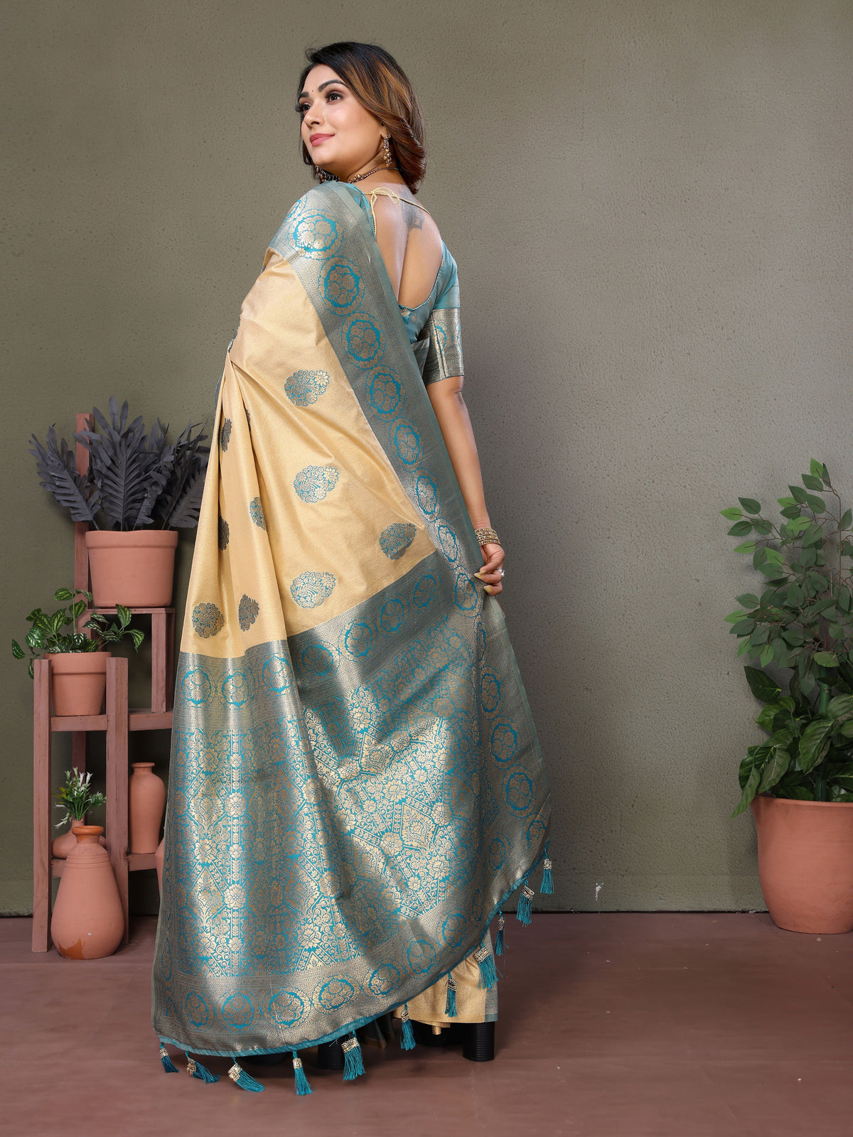 Blue Woven Rich Pallu Designer Viscose Silk Ethnic Saree