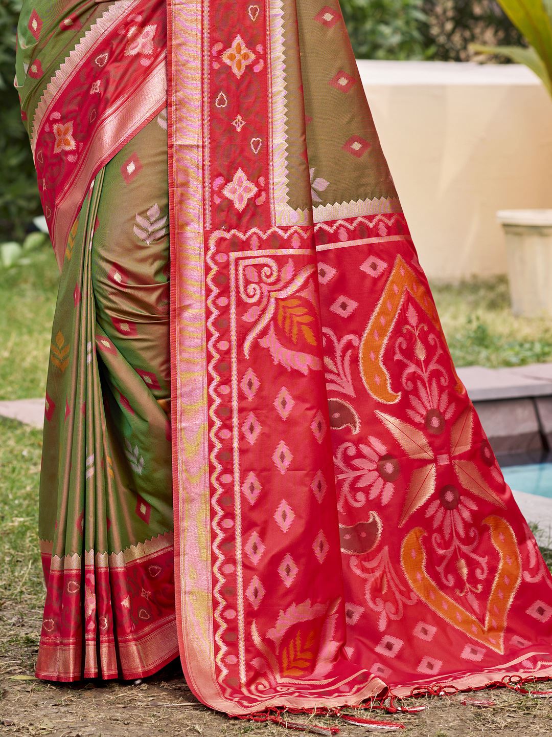 Brown Color Classic Silk Saree