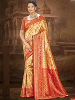 Charming Multi Color Dharmavaram Silk Festival Saree for Women