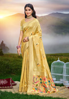 Classic Light Pink Assam Silk Meenakari Festival Saree