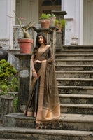 Coffee Kalyani Silk Elegant Designer Festive Wear Heavy Woven Designer Saree