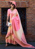 Cream Soft Silk Saree with Jacquard Woven Work
