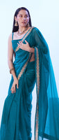 Firozi Glamorous C/H Net Stylish Girlie Ceremonial Saree