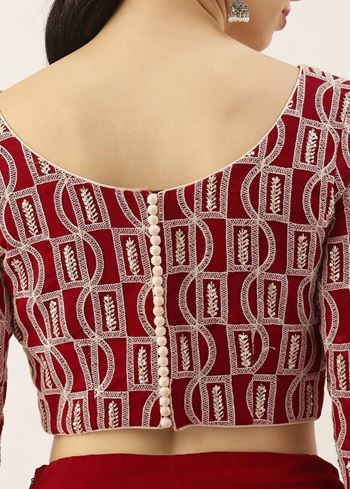 Gorgeous Red Sequins Georgette Reception Wear Lehenga Choli