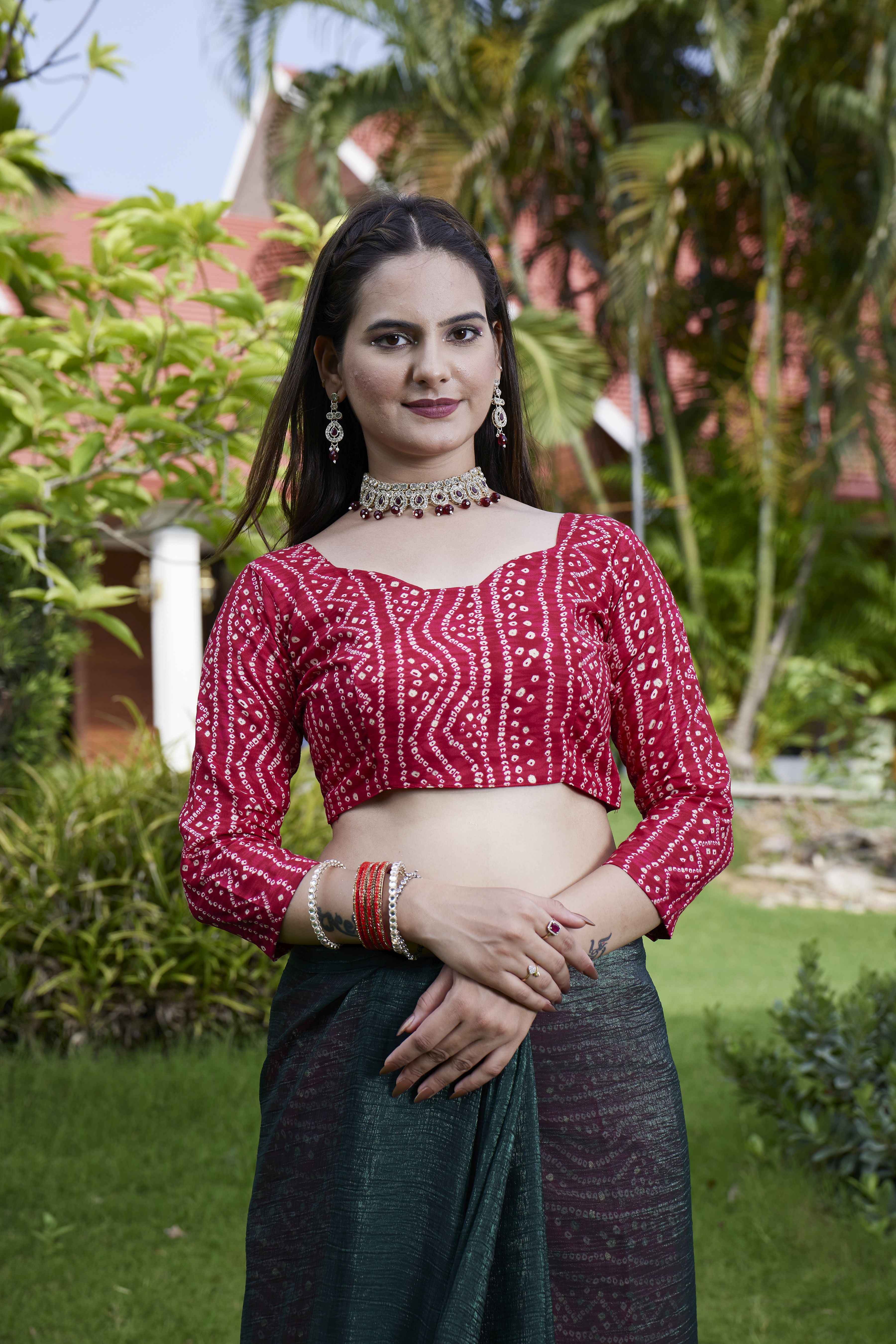 Green Chiffon Beautiful Heavy Traditonal Rich Festive Saree