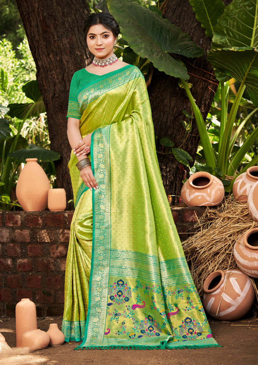 Green Kanjivaram Silk Saree With Understated Luxury and Comfort