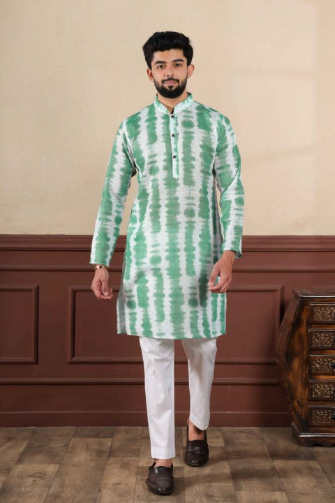 Green Sophisticated Kurta Pajama for Ceremonial Wear