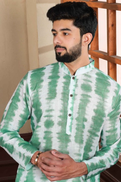 Green Sophisticated Kurta Pajama for Ceremonial Wear