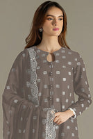 Grey Pakistani Salwar Suit With Heavy Embroidery Work