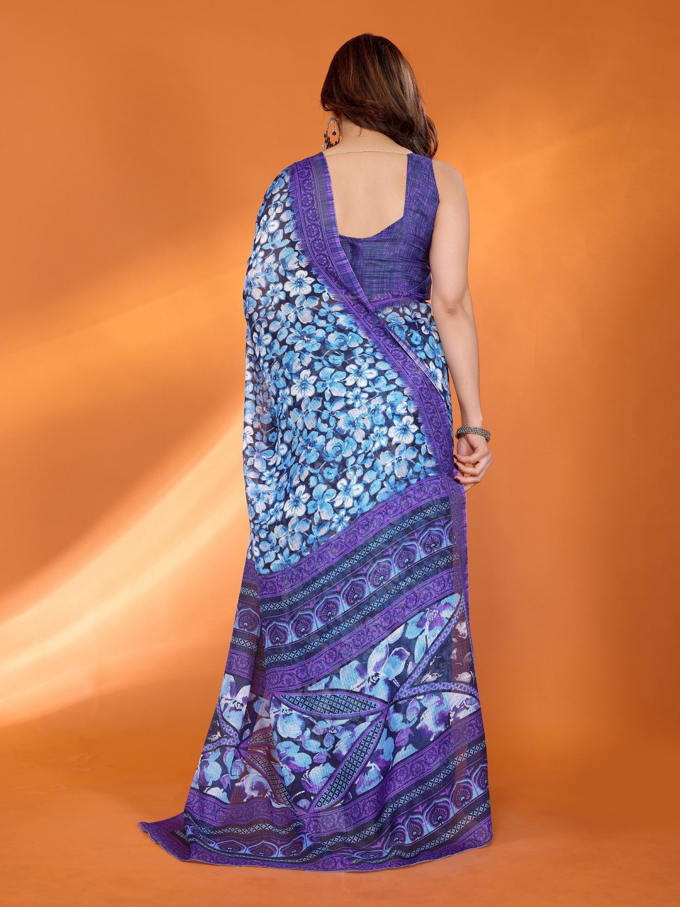 Jamun Kota Doriya Saree With Traditional Printed Design
