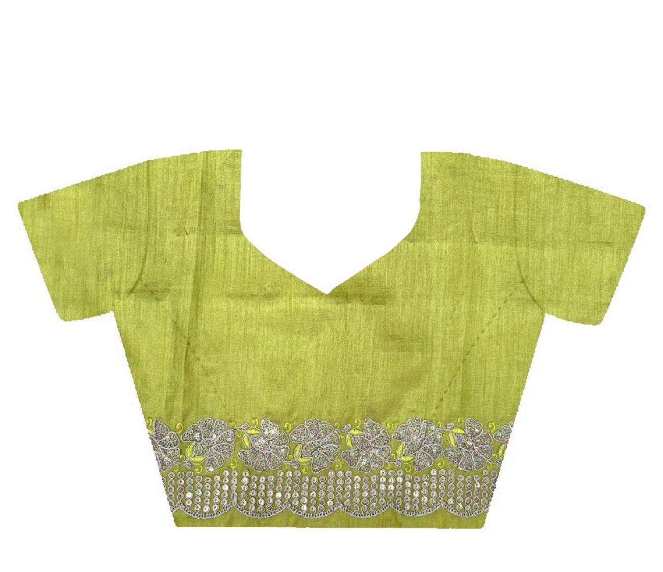 Lemon Yellow Colour Gold Crush Embroidery Work Saree