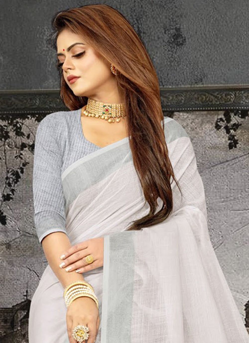Linen Saree