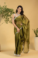 Mahendi Chiffon Ready To Wear Saree For Graceful Bollywood Style Saree
