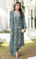 Mehendi Green Heavy Designer Suit With Heavy Embroidery Work
